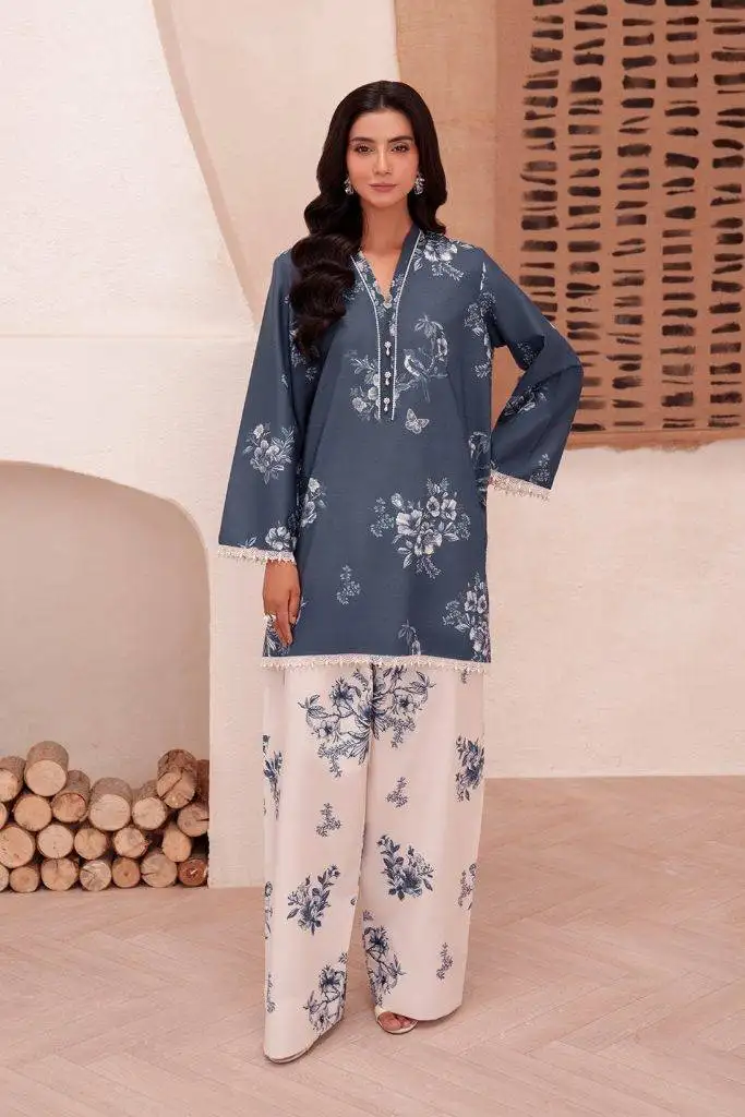 2Pc Unstitched Printed Lawn Suit – Digital Shirt &Amp; Trouser | Vaaras
