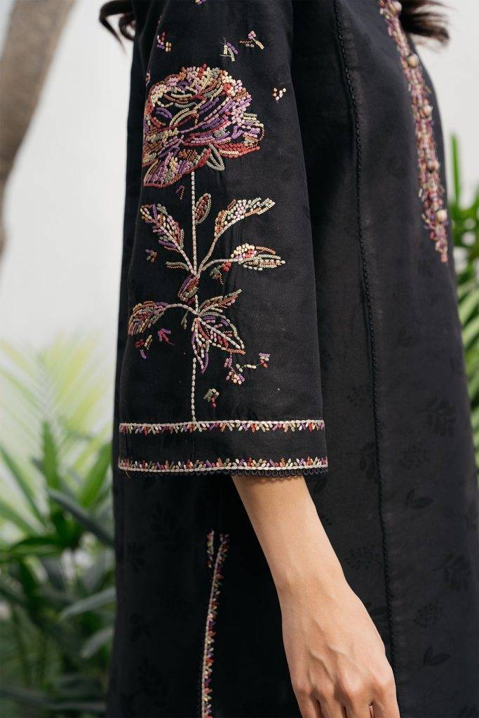 Embroidered Jacquard Lawn